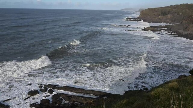 Widemouth Bay spectacular view in winter