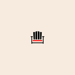 Furniture Chair icon flat vector design. 