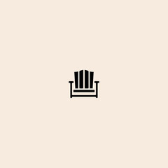 Furniture Chair icon flat vector design.
