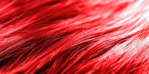 Fototapeta premium Vivid red hair close-up texture with shiny strands