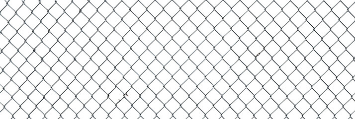 Fototapeta premium Chain link fence isolated on white background