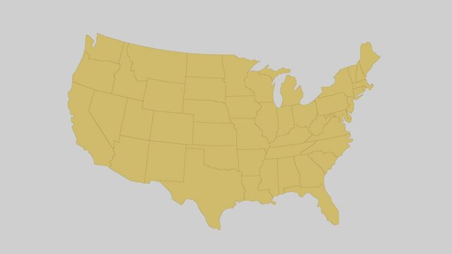 video animaton of the united states of america 
