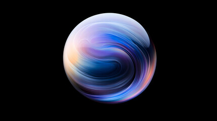 A mesmerizing abstract representation of a swirling orb, showcasing vibrant shades of blue and pink, symbolizing innovation and creativity in modern technology.