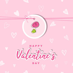 Valentine’s Rose and Hearts of Love