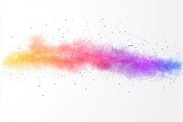 Fototapeta premium Vibrant colorful paint splash captured isolated on bright background for creative projects and designs