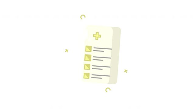 financial income statement icon animation motion graphic video design, simple animated icon