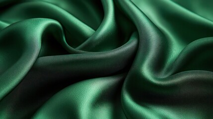 Obraz premium Green draped silk texture.
