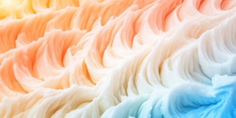 Colorful abstract wave patterns in gradient pastel tones