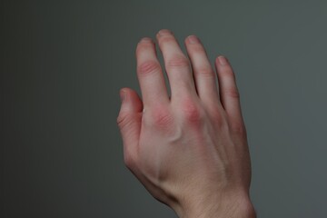 swollen finger joints on hand, arthritis