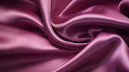 Obraz premium Luxurious Pink Satin Fabric with Smooth Silky Texture and Elegant Folds