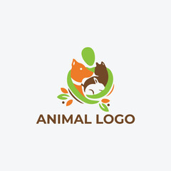 animal pet logo design vector format