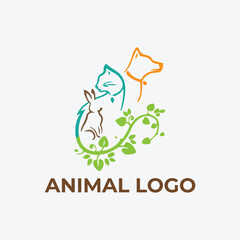 animal pet logo design vector format