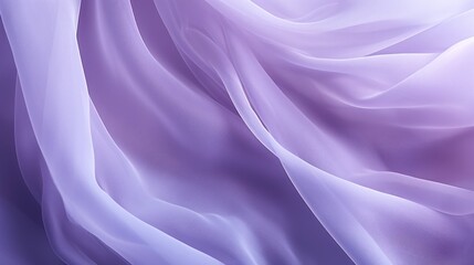 Obraz premium Elegant Flowing Purple Tulle Fabric Background - Soft, Sheer, and Delicate Textile Texture for Fashion and Design