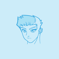 anime logo design vector