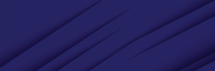 Obraz premium Modern abstract blue background with diagonal line. Simple graphic design element. Futuristic concept. Horizontal banner template with space for your text. Vector.