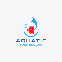 aquatic logo design vector