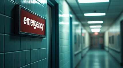 illuminated emergency room in hospitals.
