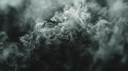 Ethereal Smoke Swirls Dark Background Texture