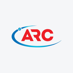 arc text logo design vector format