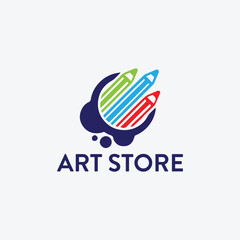 art studio logo design vector