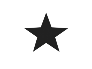 Isolated Black Star Shape
