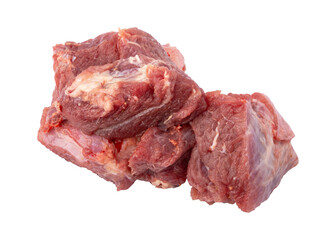 Raw beef  meat isolated on transparent background