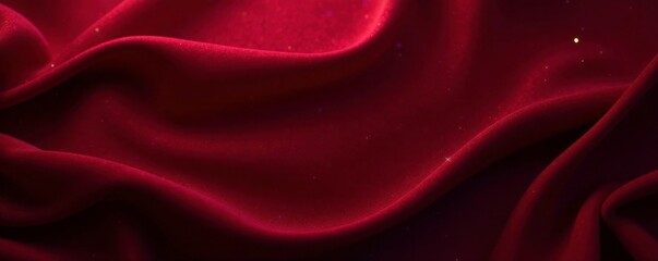 Obraz premium Layered burgundy velvet fabric with gold accents and subtle gradient effects, gradient, burgundy, sophisticated