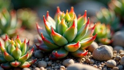 Fototapeta premium Arid desert succulent adapted for water storage, botany, plant life
