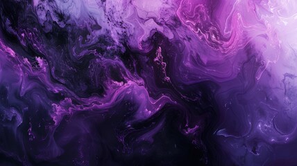 Fototapeta premium Background - Abstract Texture: Smooth Flowing Forms in Shades of Purple, Black, and Pink Resembling Water Movement or Thick Smoke, Perfect for Creative Projects and Fantasy Illustrations