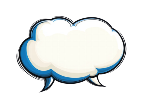 Isolated Comic Style Speech Cloud