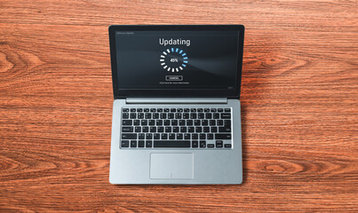 Software update on computer for modish version of device software upgrade