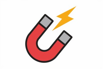 A powerful magnet with an electric bolt symbolizes strong attraction and energy.