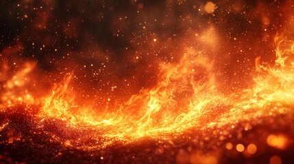 Fototapeta premium Fiery Inferno Background Embers, sparks, design