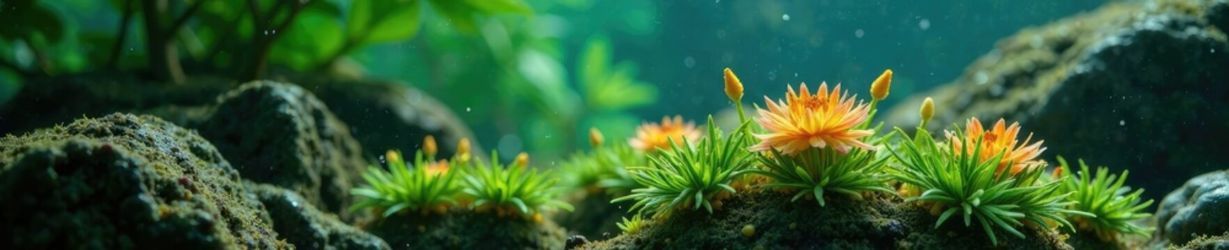 Closterium unicellular charophyte in freshwater habitat, charophyte, algae, aquatic life