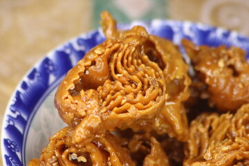 Chebakia Sweet Moroccan Cookie Close Up