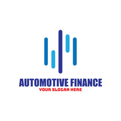 car auto finance logo design vector