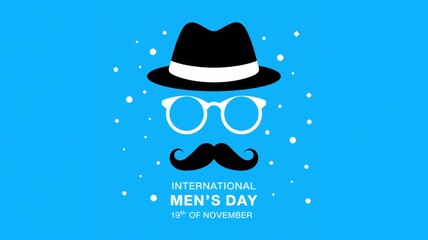Fototapeta premium A simple illustration celebrating International Mens Day on November 19th.