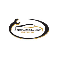 car auto repairing logo design vector