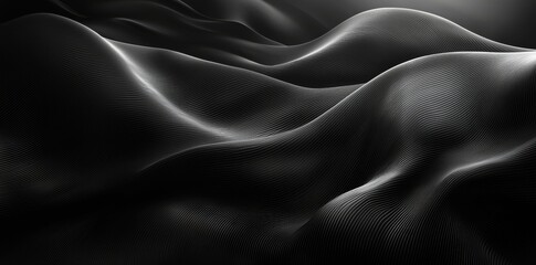 Obraz premium A 4k black and white wallpaper with minimalist abstract fluid shapes. Theme: Minimalism, Black and White, 4K Wallpaper, Abstract, Fluid Shapes