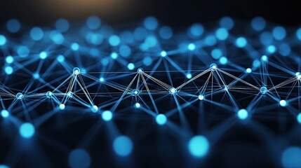 Global network connection, digital nodes, glowing, abstract background, tech