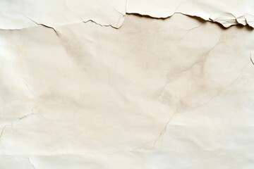 Aged paper texture background. Vintage paper shows signs of age with cracks, creases. Blank empty page. Great for retro design. Suitable for scrapbook pages or vintage decor. Timeless design element.