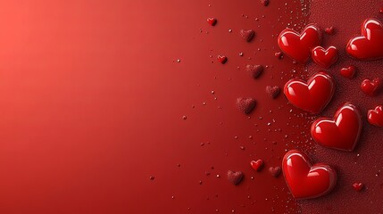 Happy Valentine Day background with love hearts banner