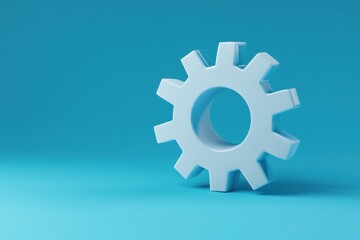 gear on a blue background