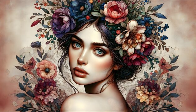 "Retratos Florales: Belleza en Plenitud"