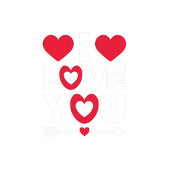 Valentine Day Typography T Shirt Design