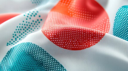 Naklejka premium Soft Gradient Patterns on Fabric with Light Background