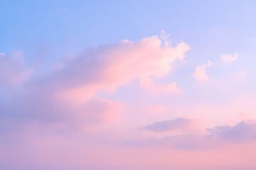 Obraz premium Soft Cloudy Gradient. A calming background with a cloudy gradient of pastel blues, pinks, and lavender, softly blending to create a dreamy, serene atmosphere