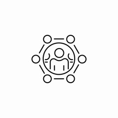 linked team icon sign vector