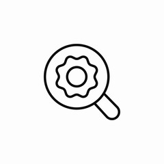 settings search icon sign vector