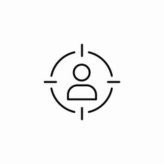 target customer audience icon sign vector